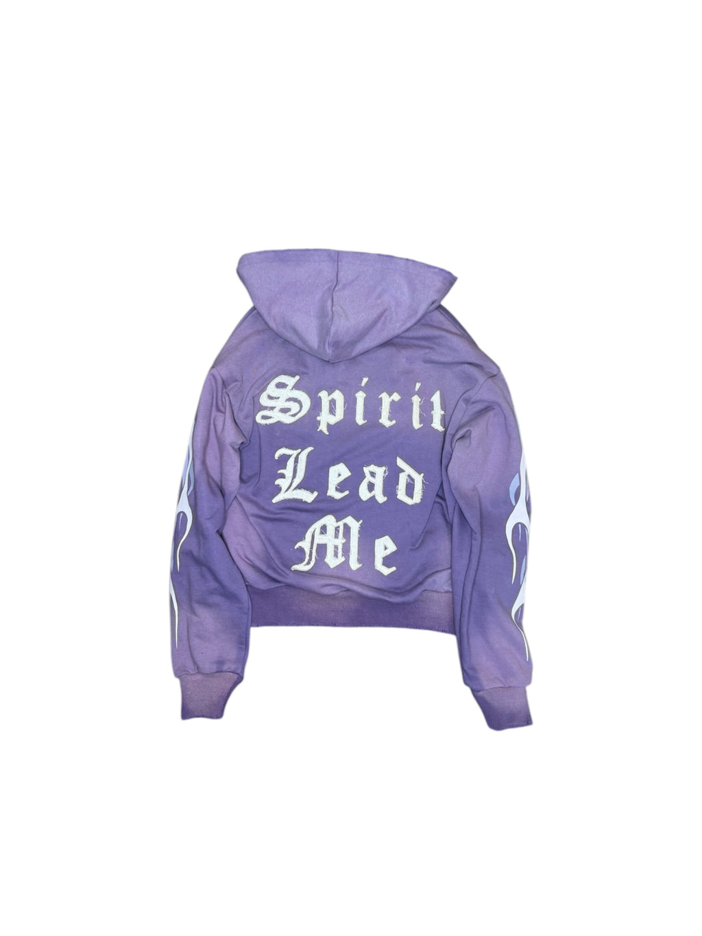 Purple Acid Wash Zipper Hoodie