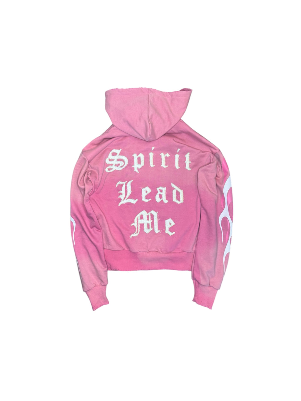 Pink Acid Wash Zipper Hoodie