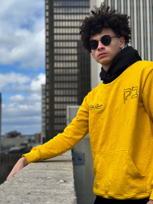 Yellow Button Hoodie