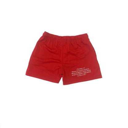 Red Mesh Shorts